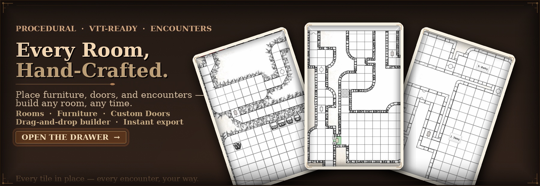 Procedural drawer map showcase
