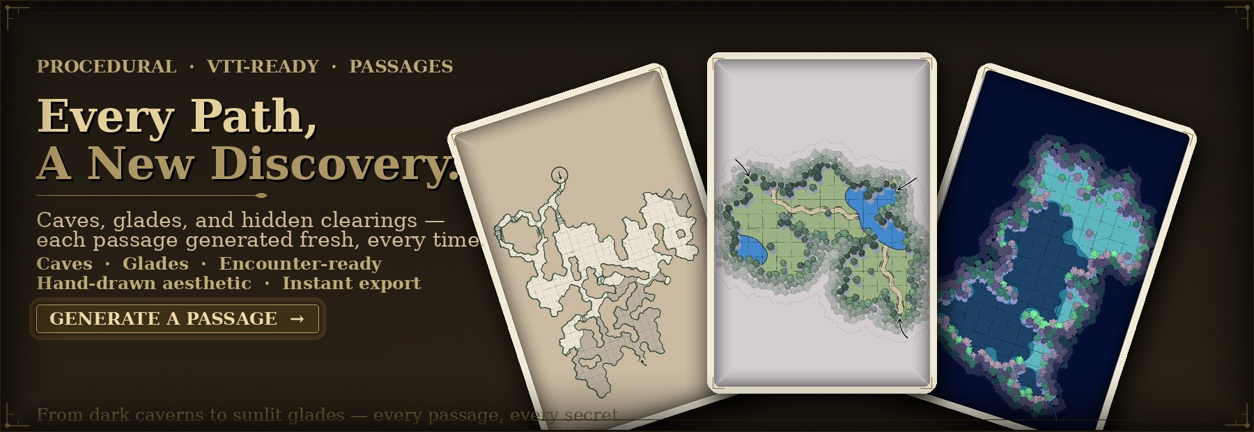 Procedural passage map showcase