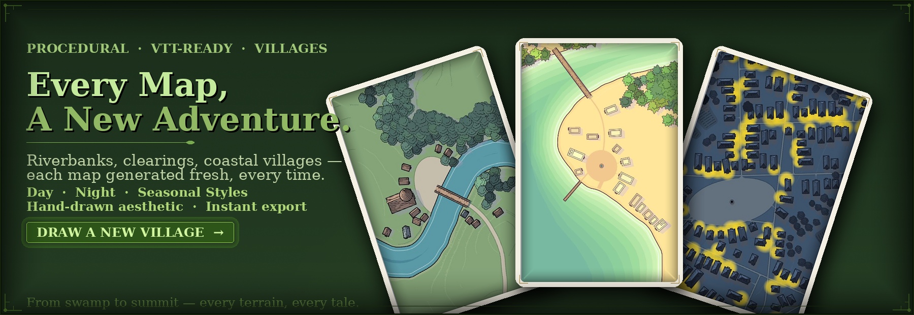 Procedural village map showcase